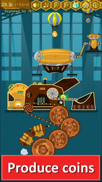 Steampunk Idle Gear Spinner (Стеампанк Идл Спиннер Фабрика) [MOD: Бесконечные деньги] - Скриншот 2