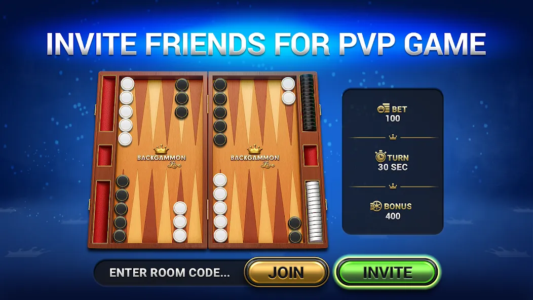 Backgammon Live — Online Games (Бэкгаммон Лайв) [MOD: Mega Mod/Меню] - Скриншот 1