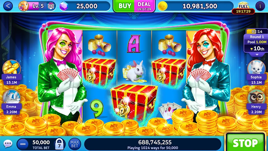 Jackpot Madness Slots Casino (Джекпотджой Слоты) [MOD: Мод Меню/Взлом] - Скриншот 1