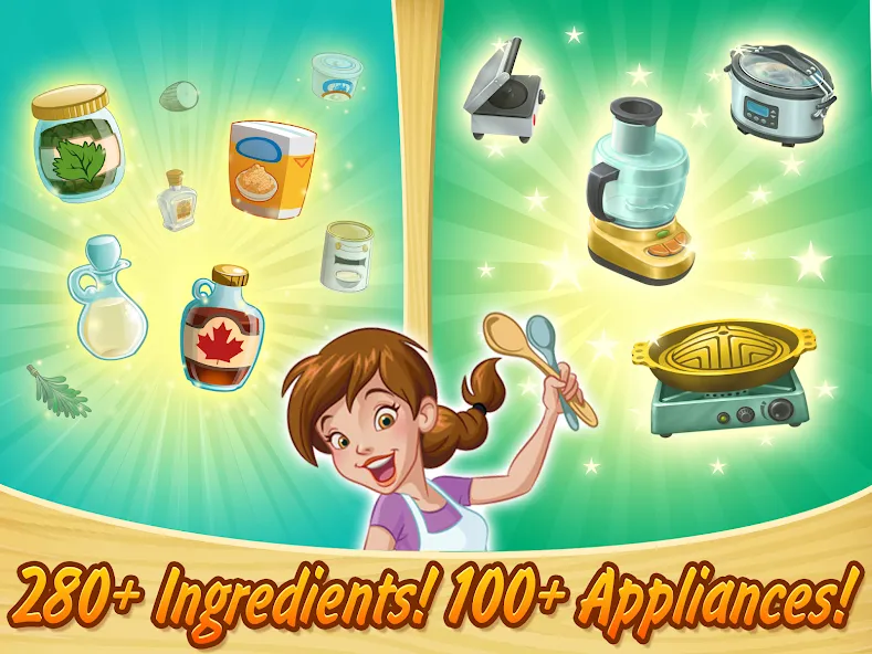 Kitchen Scramble: Cooking Game (Китчен Скрэмбл) [MOD: Меню/Много денег] - Скриншот 3