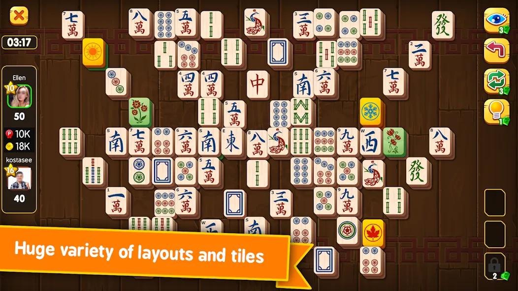 Mahjong Duels (Маджонг Дуэли) [MOD: Много монет/Энергии] - Скриншот 1