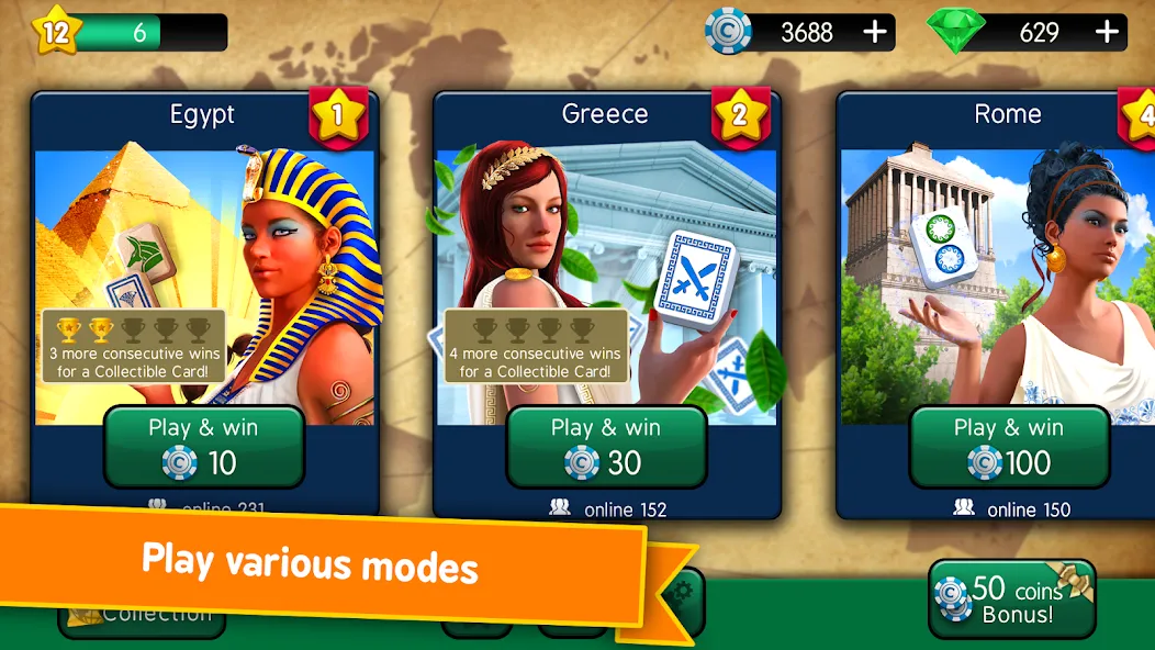 Mahjong Duels (Маджонг Дуэли) [MOD: Много монет/Энергии] - Скриншот 2