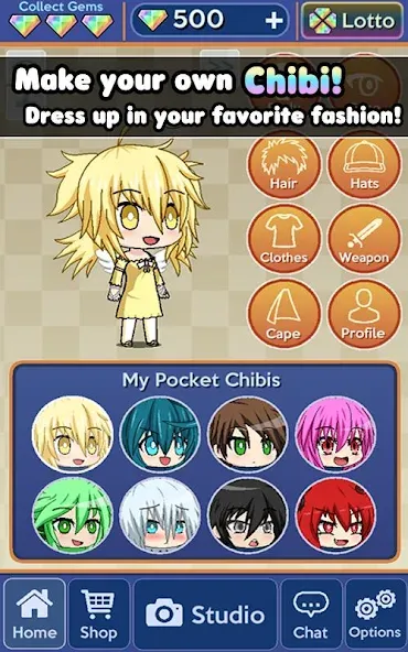 Pocket Chibi — Anime Dress Up (Покет Чиби) [MOD: Меню/Много денег] - Скриншот 2