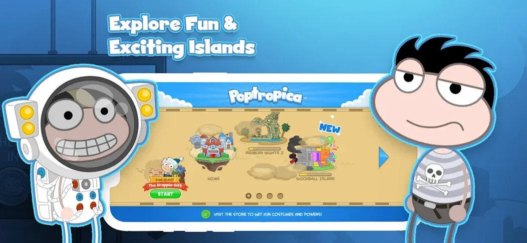 Poptropica: Fun Kids Adventure (Поптропика) [MOD: Много монет/Энергии] - Скриншот 1
