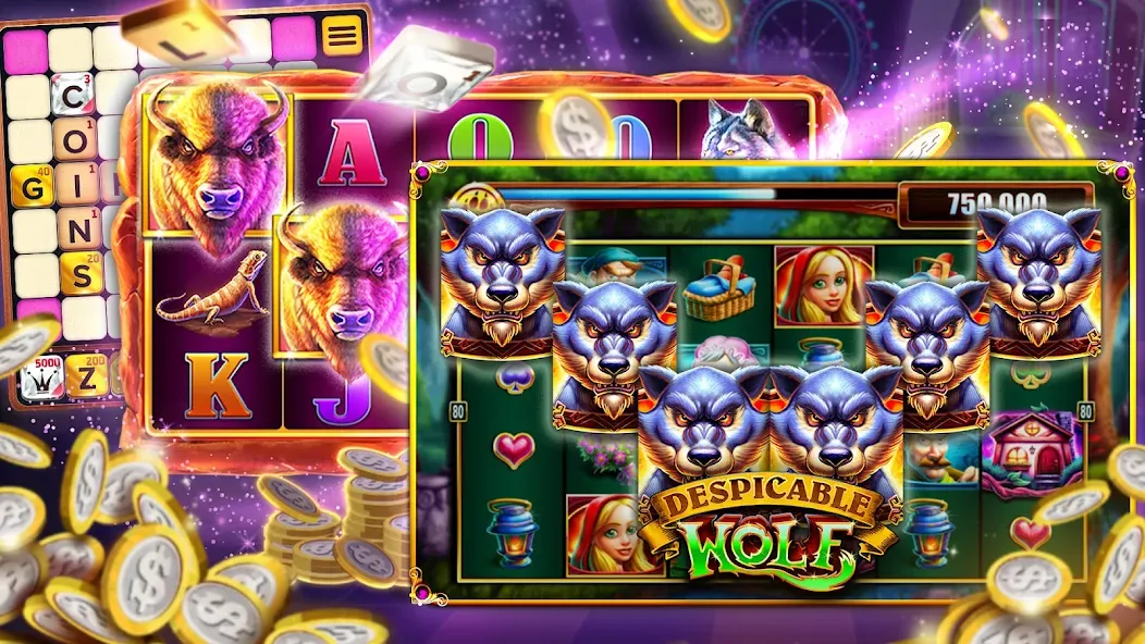Vegas Downtown Slots & Words [MOD: Premium/Unlocked] - Скриншот 1