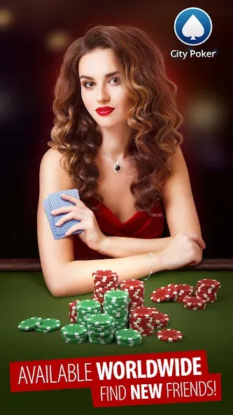 City Poker: Holdem, Omaha (Сити Покер) [MOD: Бесконечные деньги] - Скриншот 1