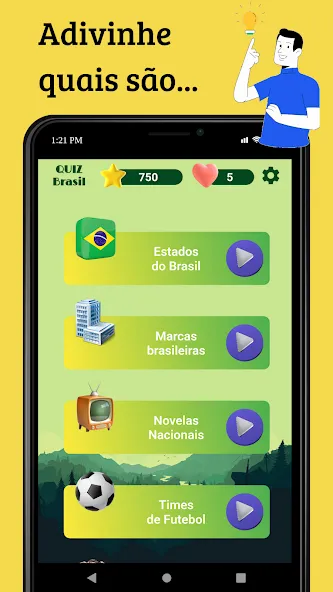 Quiz Brasil (Квиз Бразилия) [MOD: Мод Меню/Взлом] - Скриншот 2
