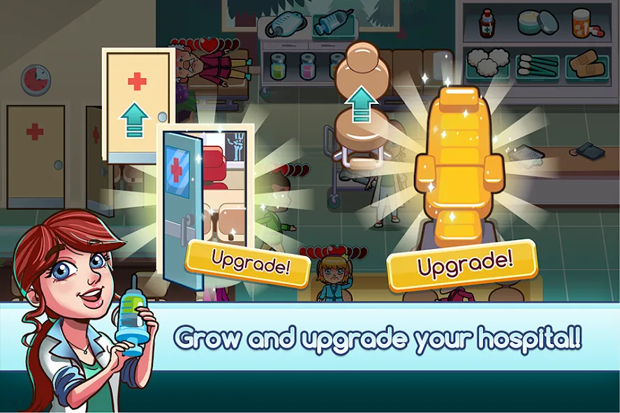 Hospital Dash Tycoon Simulator (Хоспиталь Даш Тайкун Симулятор) [MOD: Много монет/Энергии] - Скриншот 4