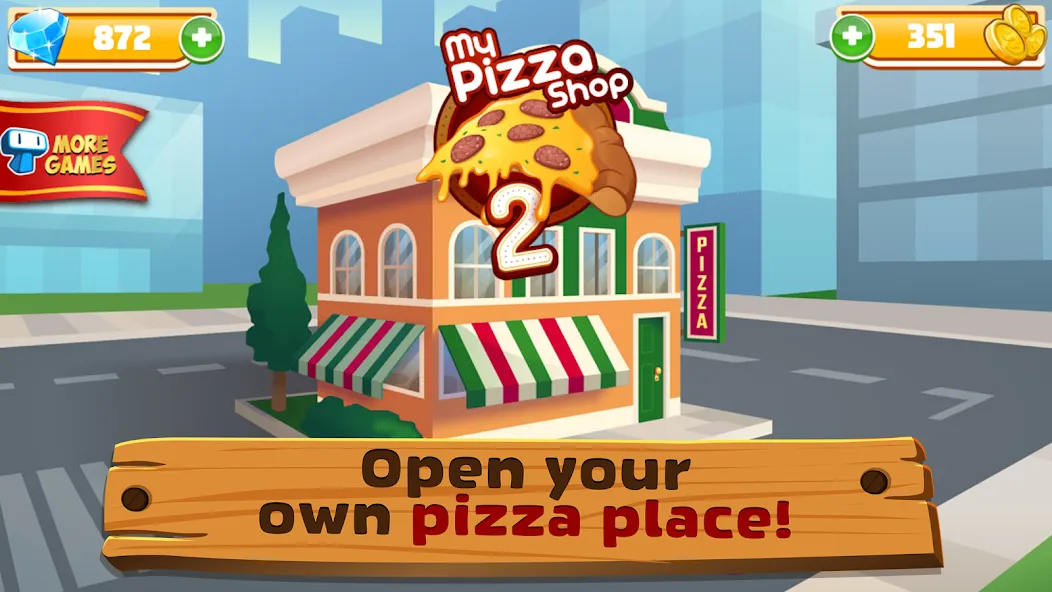 My Pizza Shop 2: Food Games (Мой Пиццерия 2) [MOD: Mega Mod/Меню] - Скриншот 1