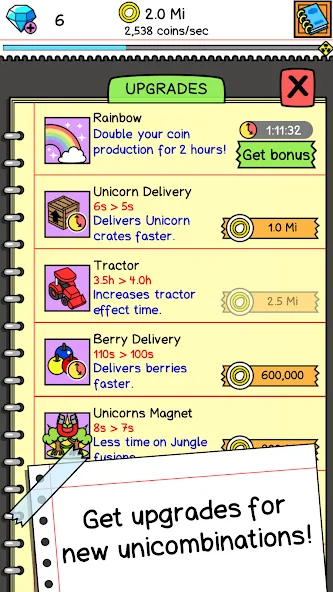 Unicorn Evolution: Idle Catch (Юникорн Эволюшн) [MOD: Мод Меню/Взлом] - Скриншот 4