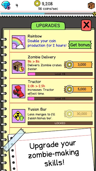 Zombie Evolution: Idle Game (Зомби Эволюция) [MOD: Меню/Много денег] - Скриншот 4