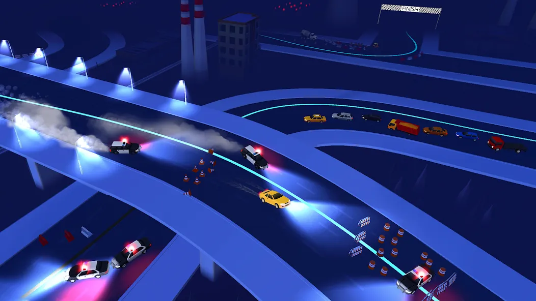 Line Race: Police Pursuit (Лайн Рейс) [MOD: Мод Меню/Взлом] - Скриншот 3