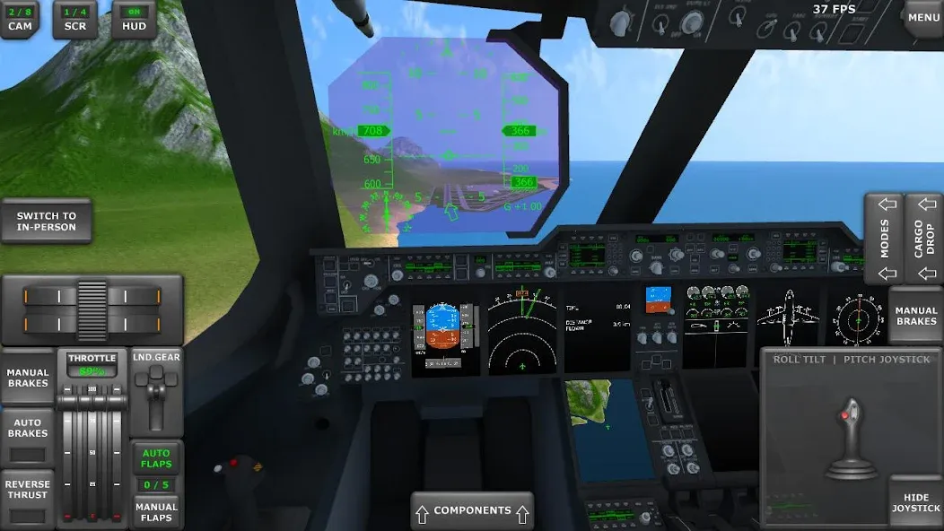 Turboprop Flight Simulator (Турбовинтовой симулятор полета 3D) [MOD: Меню/Много денег] - Скриншот 3