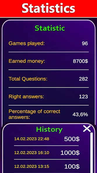 Millionaire 2024 [MOD: Меню/Много денег] - Скриншот 4
