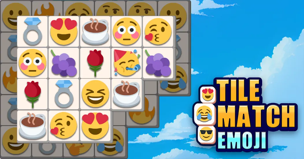 Tile Match Emoji -Triple Tile (Тил Матч Эмоджи) [MOD: Меню/Много денег] - Скриншот 1