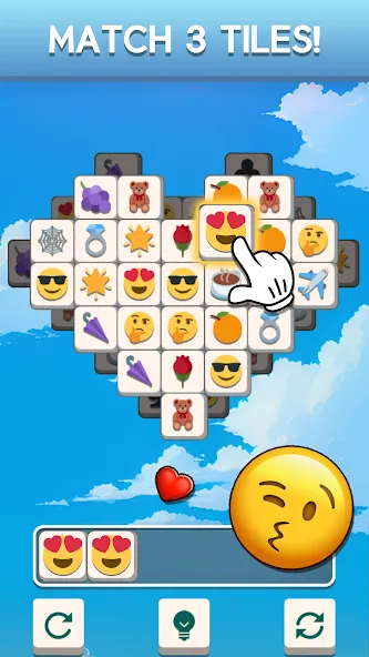 Tile Match Emoji -Triple Tile (Тил Матч Эмоджи) [MOD: Меню/Много денег] - Скриншот 2