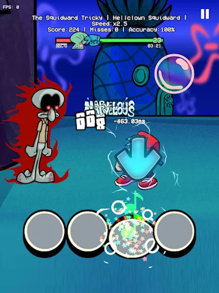 Trickward Undersea Beat Battle (Триковый Фанкин Мод против БФ) [MOD: Premium/Unlocked] - Скриншот 4