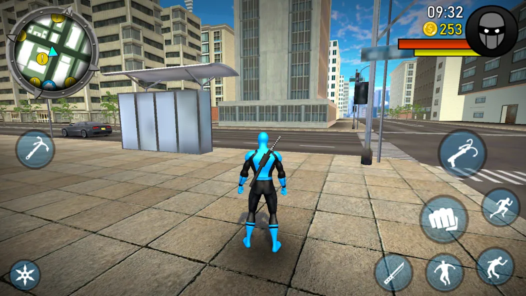 Blue Ninja : Superhero Game (Блу Ниндзя) [MOD: Все разблокировано] - Скриншот 4