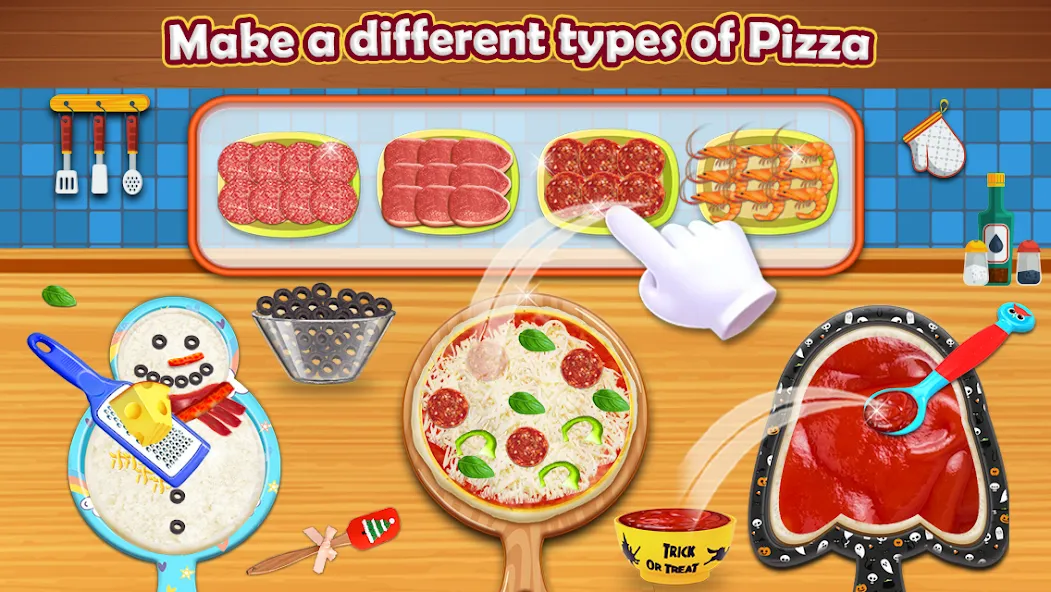 Pizza Maker — Cooking Games [MOD: Все открыто] - Скриншот 1
