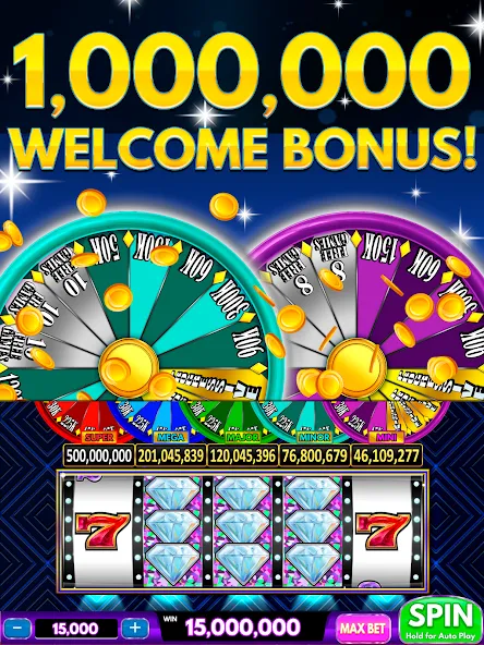 Spin Vegas Slots: Slot Games (Спин Вегас слоты) [MOD: Меню/Много денег] - Скриншот 1