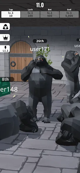 Gorilla Clicker (Горилла кликер) [MOD: Все открыто] - Скриншот 1