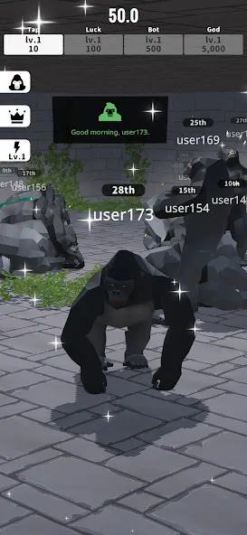 Gorilla Clicker (Горилла кликер) [MOD: Все открыто] - Скриншот 2