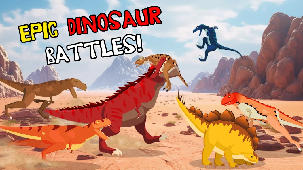 T-Rex Fights Dinosaurs [MOD: Mega Mod/Меню] - Скриншот 1