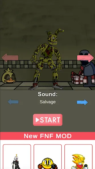 FNF Springtrap Mod Test (Мод Тест) [MOD: Mega Mod/Меню] - Скриншот 1