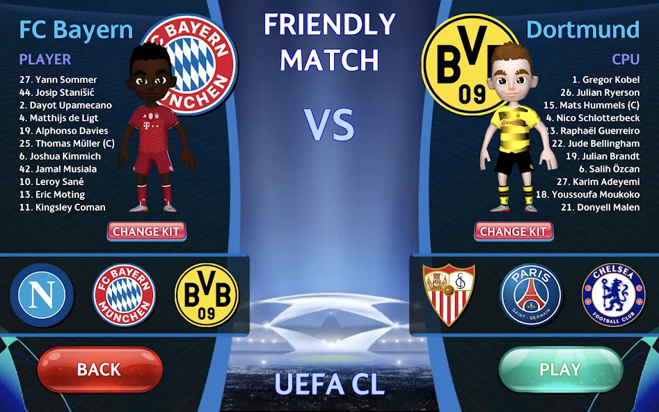 Champions League — UEFA Game (Чемпионс Лига) [MOD: Разблокировано] - Скриншот 1