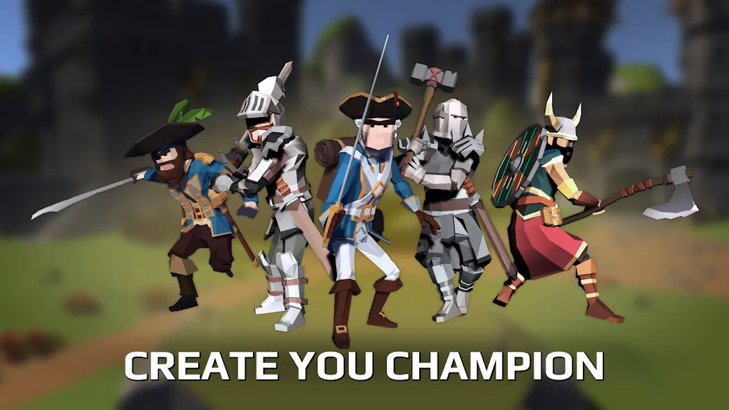 Slash Polygon: Medieval PVP (Слэш Полигон Онлайн ПВП арена) [MOD: Premium/Unlocked] - Скриншот 1
