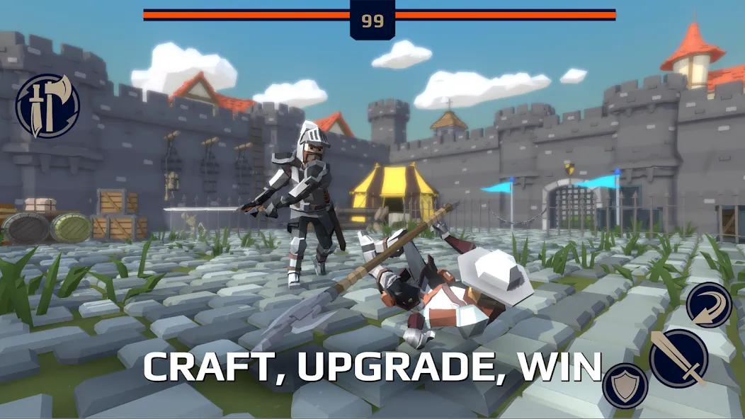 Slash Polygon: Medieval PVP (Слэш Полигон Онлайн ПВП арена) [MOD: Premium/Unlocked] - Скриншот 4