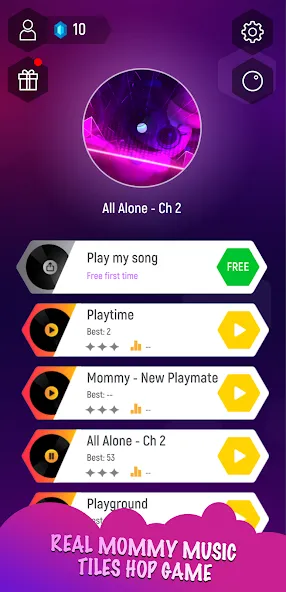 Mommy 3D Music Tiles Hop Game (Мамочка 3D Музыкальная Игра По Прогулкам Плитки) [MOD: Мод Меню/Взлом] - Скриншот 1