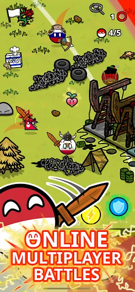 Countryball Potato Mayhem (Кантрибол Потето Мейхем) [MOD: Много монет/Энергии] - Скриншот 1
