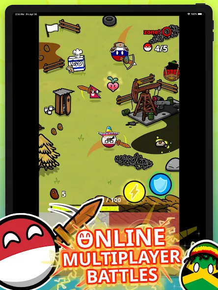 Countryball Potato Mayhem (Кантрибол Потето Мейхем) [MOD: Много монет/Энергии] - Скриншот 5