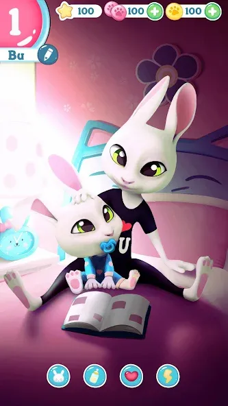 Bu Bunny — Cute pet care game [MOD: Мод Меню/Взлом] - Скриншот 3