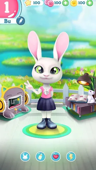 Bu Bunny — Cute pet care game [MOD: Мод Меню/Взлом] - Скриншот 4