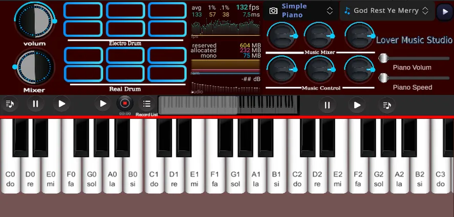 Org Piano:Real Piano Keyboard (Орг Пиано) [MOD: Premium/Unlocked] - Скриншот 2