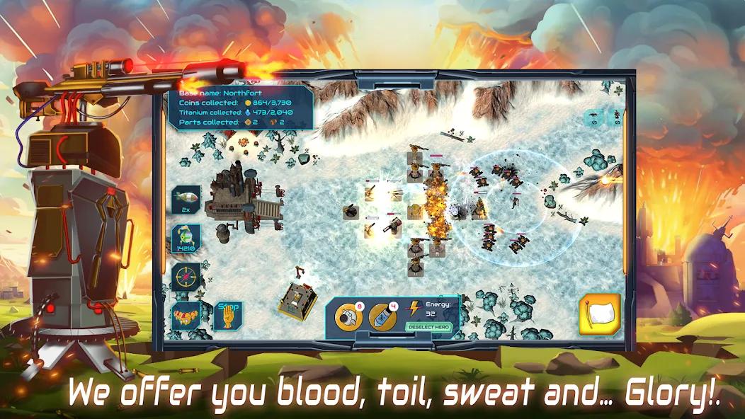 Boulder Base: Defense Strategy (Боулдер Бейс) [MOD: Все разблокировано] - Скриншот 3
