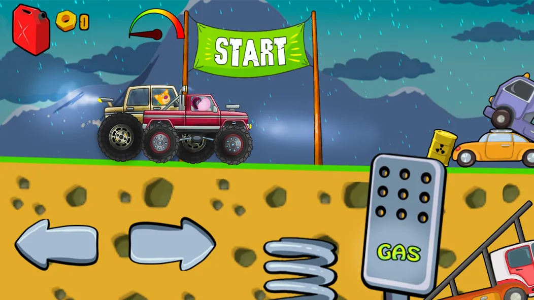 Kids Monster Truck Racing Game [MOD: Меню/Много денег] - Скриншот 1