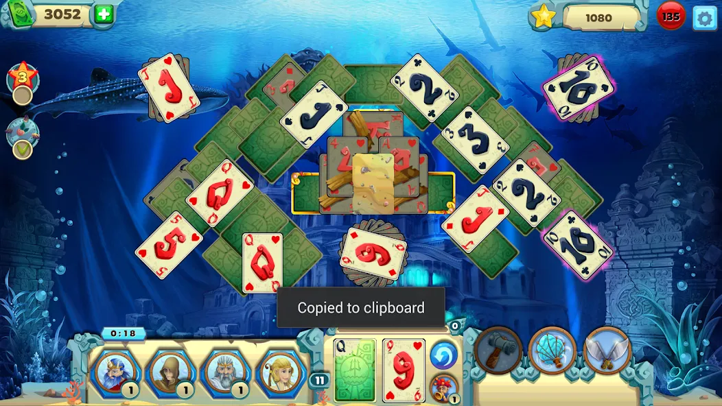 Solitaire Atlantis (олитэр Атлантис) [MOD: Меню/Много денег] - Скриншот 3