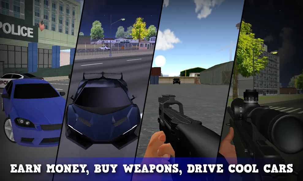 Justice Rivals 3 Cops&Robbers [MOD: Все разблокировано] - Скриншот 3