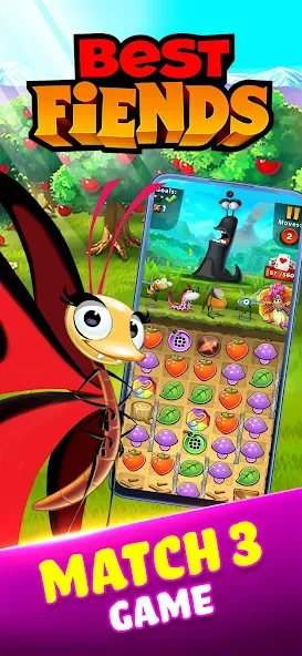 Best Fiends — Match 3 Puzzles (Бест Фиендс) [MOD: Разблокировано] - Скриншот 1