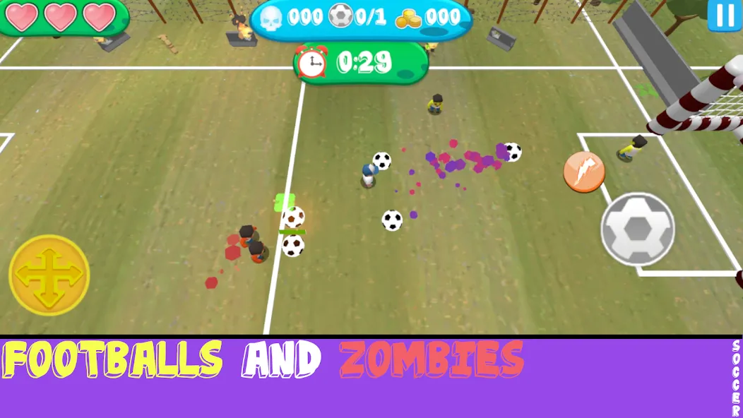 Soccer Apocalypse Survival (Соккер Апокалипсис Сурвивал) [MOD: Меню/Много денег] - Скриншот 4