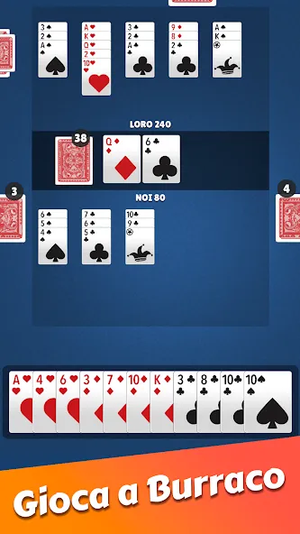 Burraco classico carte online (Буррако классико картэ онлайн) [MOD: Бесконечные деньги] - Скриншот 1