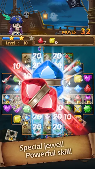 Jewels Ghost Ship: jewel games (Джуэлз Гост Шип) [MOD: Premium/Unlocked] - Скриншот 1