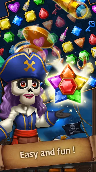 Jewels Ghost Ship: jewel games (Джуэлз Гост Шип) [MOD: Premium/Unlocked] - Скриншот 3