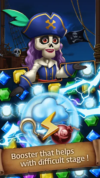Jewels Ghost Ship: jewel games (Джуэлз Гост Шип) [MOD: Premium/Unlocked] - Скриншот 4
