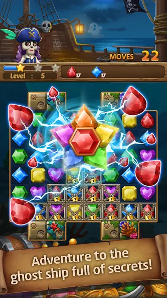 Jewels Ghost Ship: jewel games (Джуэлз Гост Шип) [MOD: Premium/Unlocked] - Скриншот 5