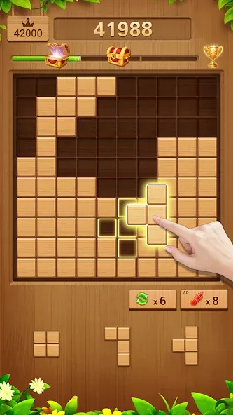 Wood Block Puzzle Addictive [MOD: Premium/Unlocked] - Скриншот 1