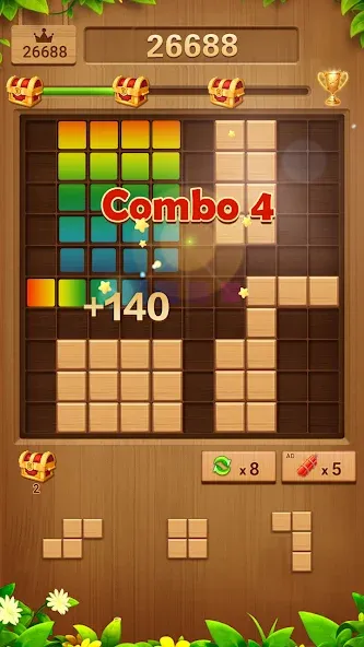 Wood Block Puzzle Addictive [MOD: Premium/Unlocked] - Скриншот 3